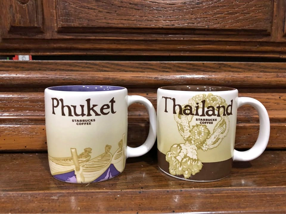 Starbucks Collector Series Phuket Thailand Espresso Mugs (2oz)
