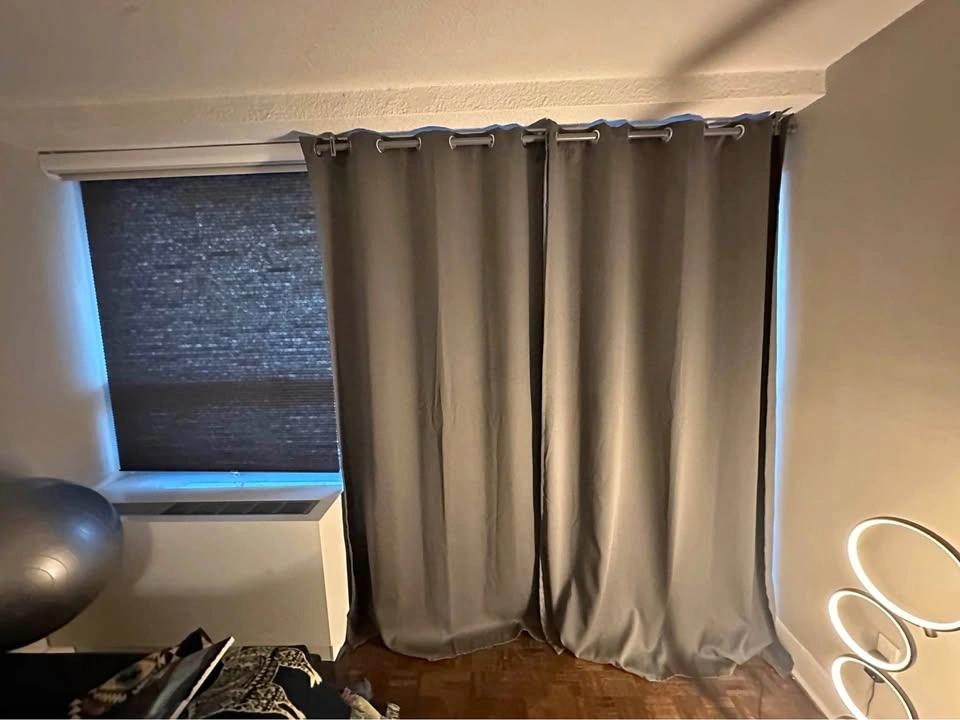 Grey Curtains and Blinds
