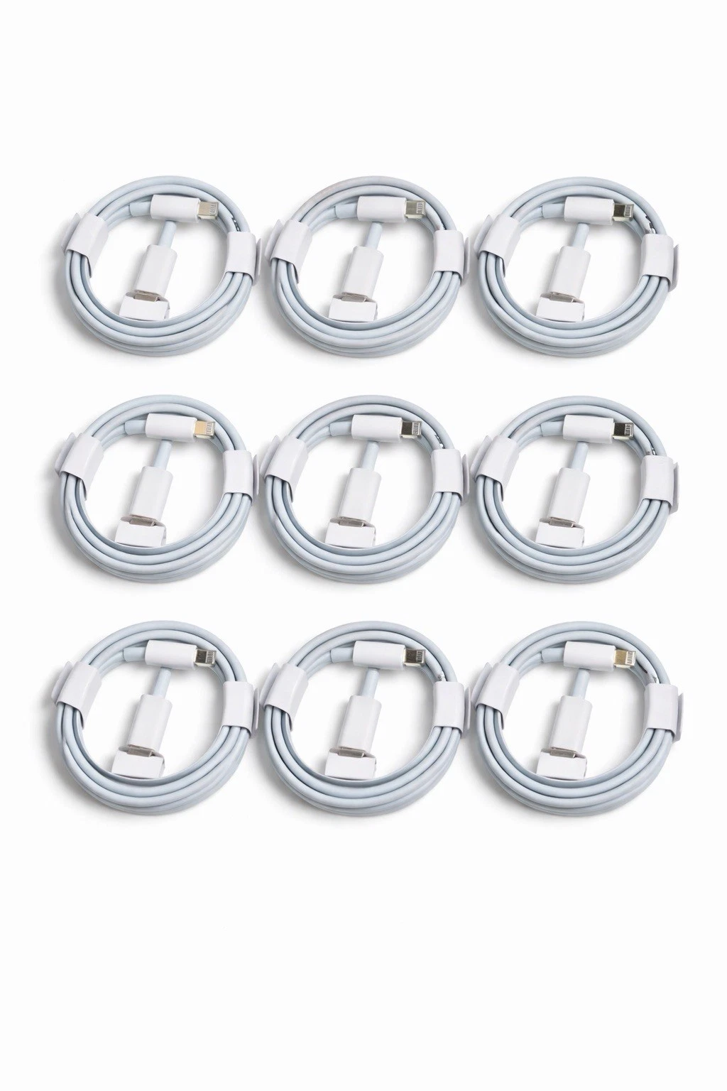 Lot of 9 USB-C to Lightning Cables - White