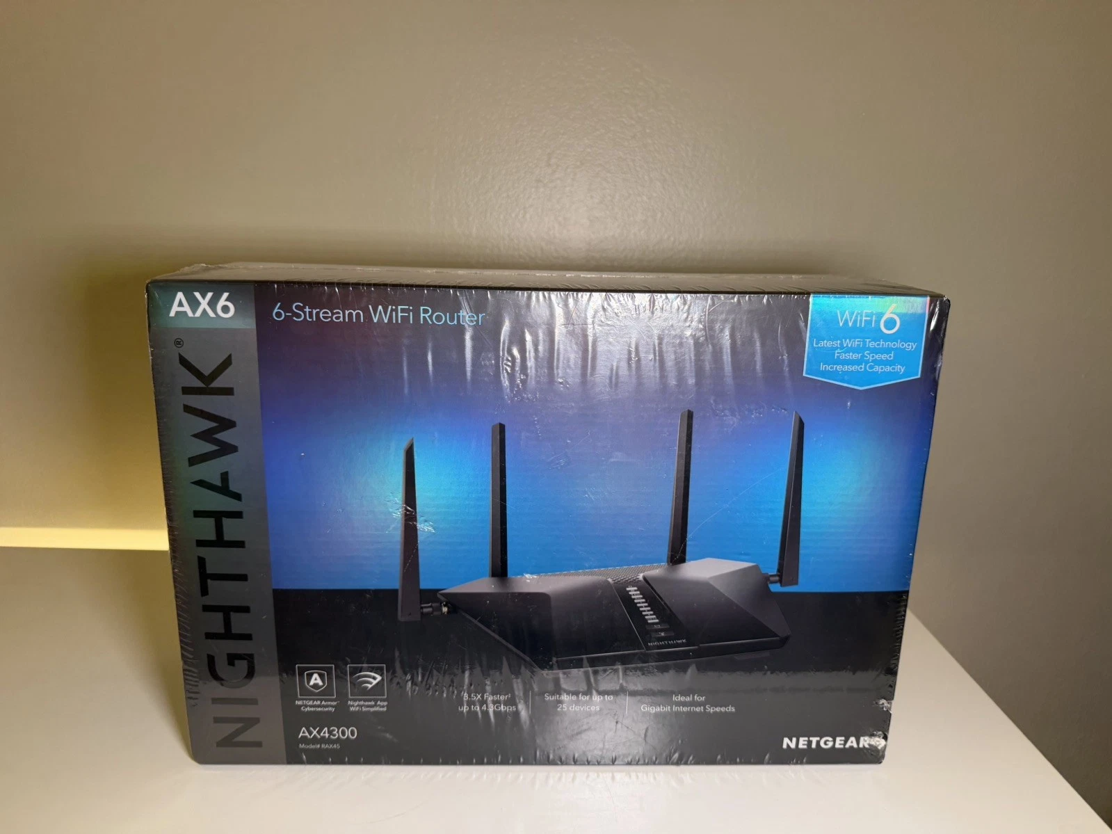 NETGEAR Nighthawk AX6 RAX45 Wi-Fi 6 Router