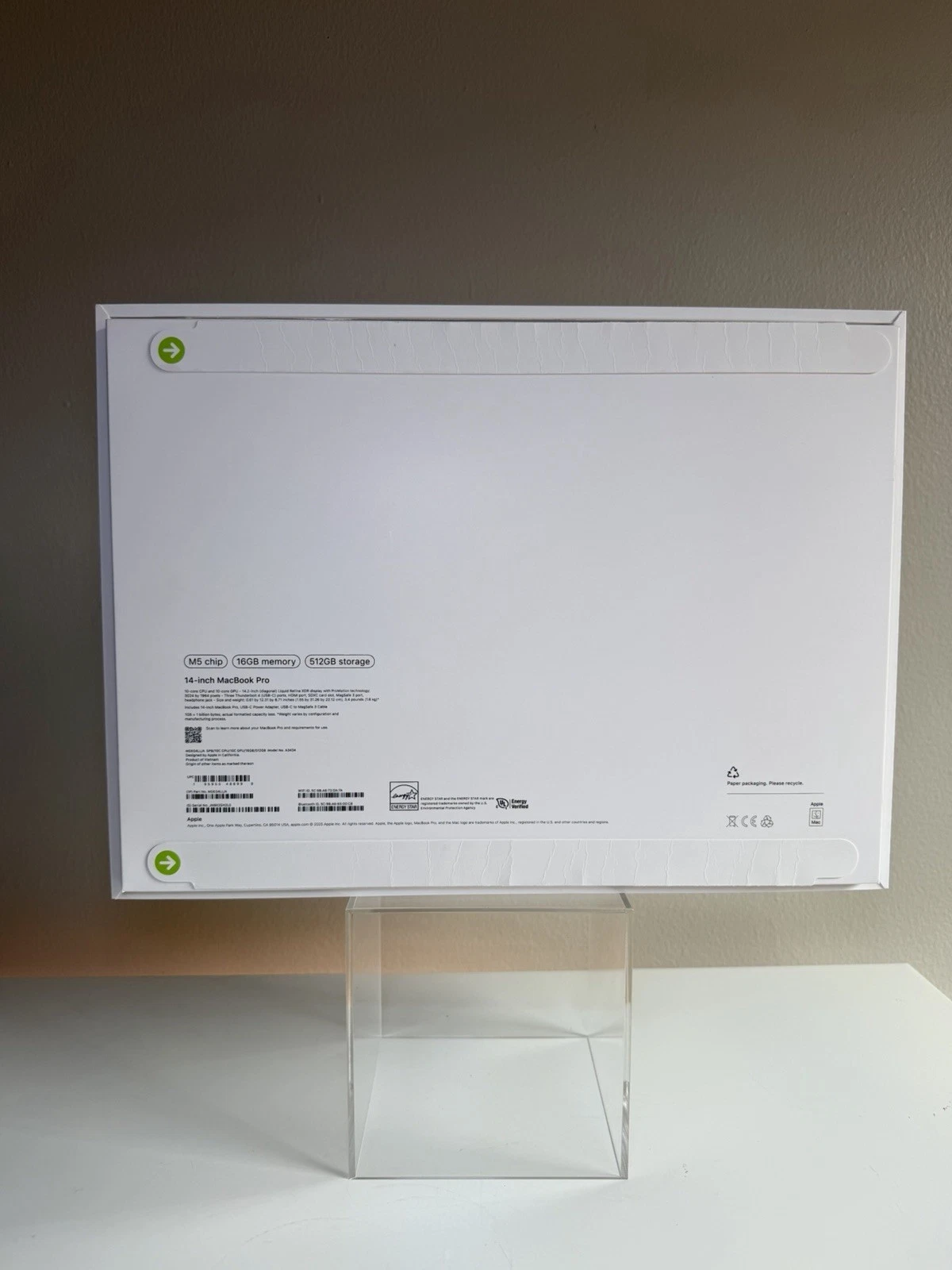 MacBook Pro 14" M3 16GB 512GB Laptop Empty Box w/ Wrapping - photo 4