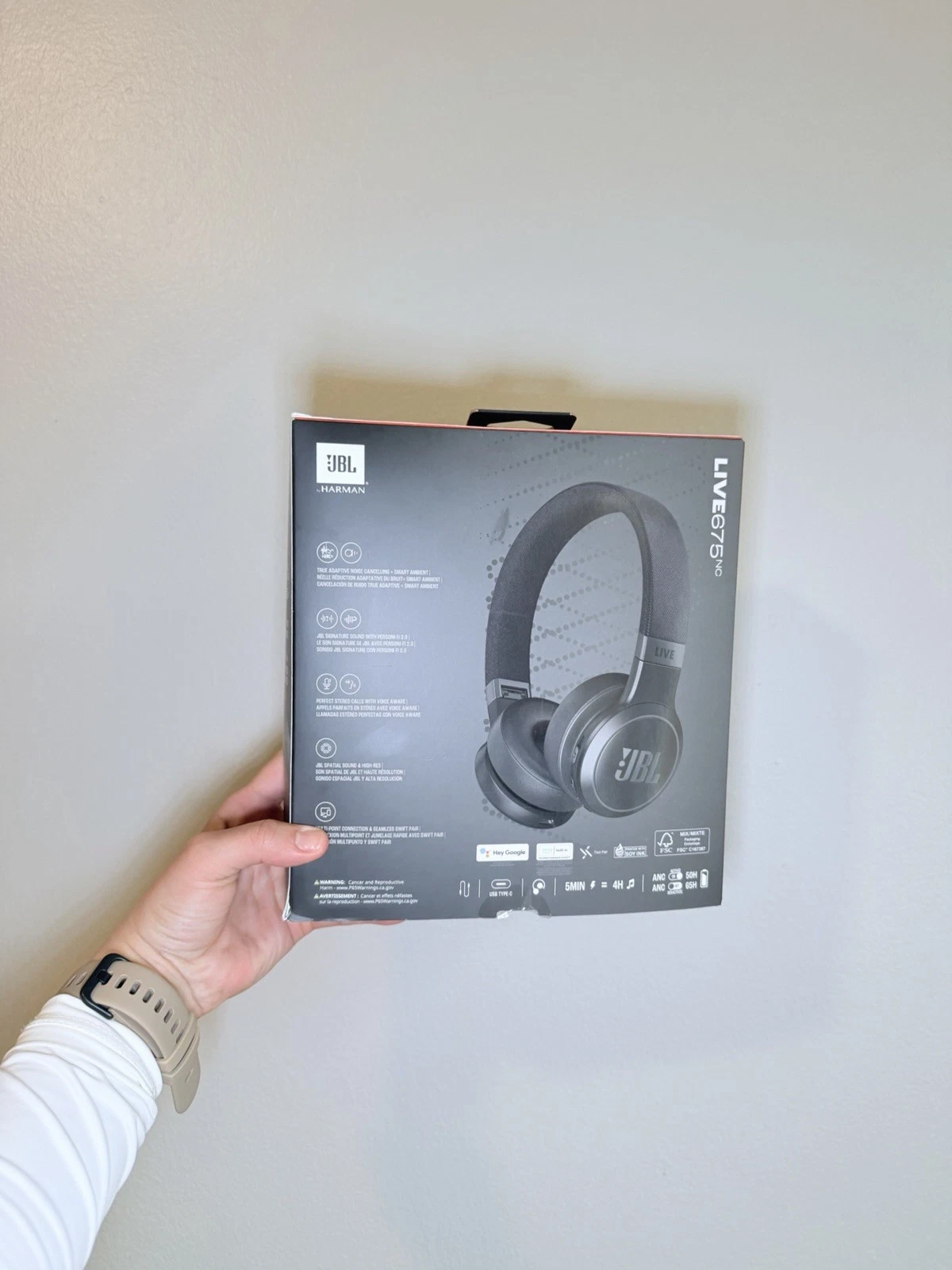 JBL LIVE 675NC Wireless Headphones Black - photo 3