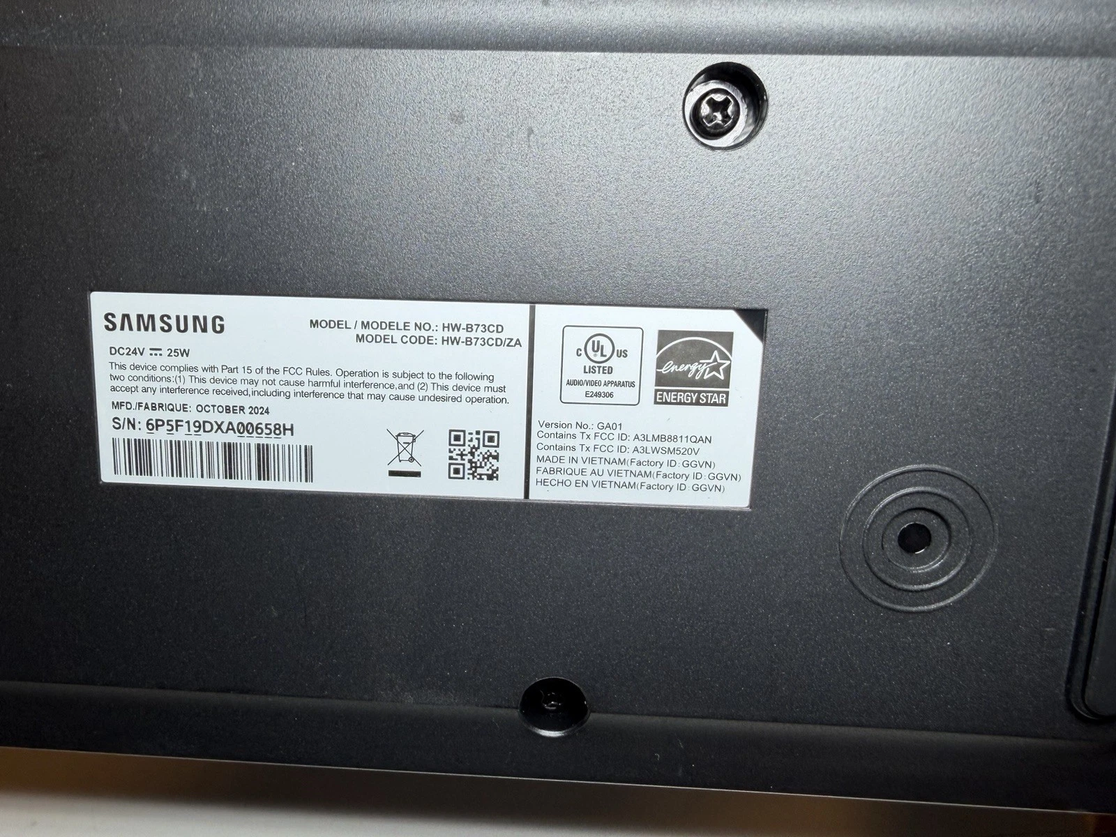 Samsung HW-B73CD 2.1 Channel Soundbar & Subwoofer - photo 4