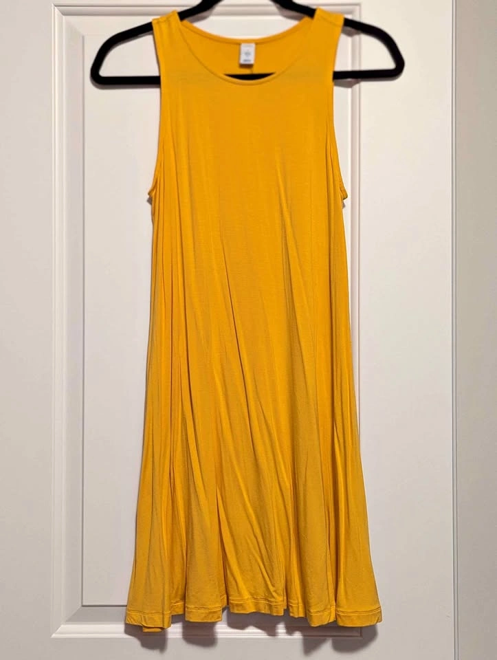 Old Navy Women’s Bright Yellow Sleeveless Swing Dress – Size Sma - photo 2