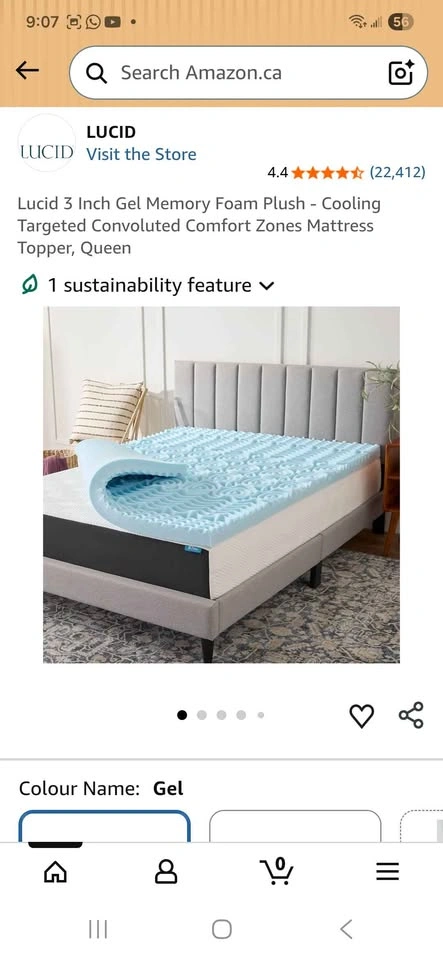 3 inch Queen Mattress Topper New - photo 3