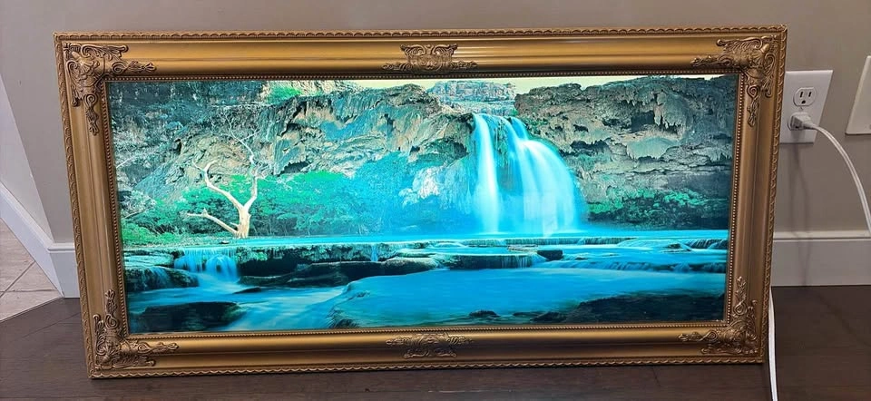 Beautiful Light-Up Wall Frame – Waterfall Scenery