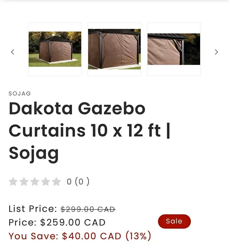 Gajebo curtains
