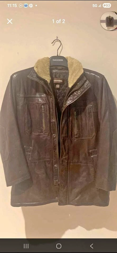 Mens Leather Jacket (Authentic Leather) (Need Gone Asap)