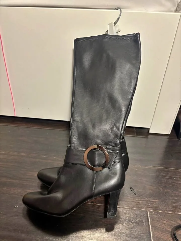 Tromley Black Knee High Boots Size 8M