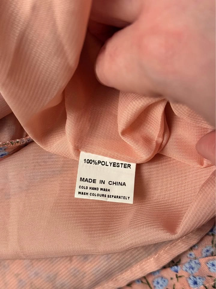 Princess Polly Pink Floral Mini Dress - Square Neck Buttons Cott - photo 3
