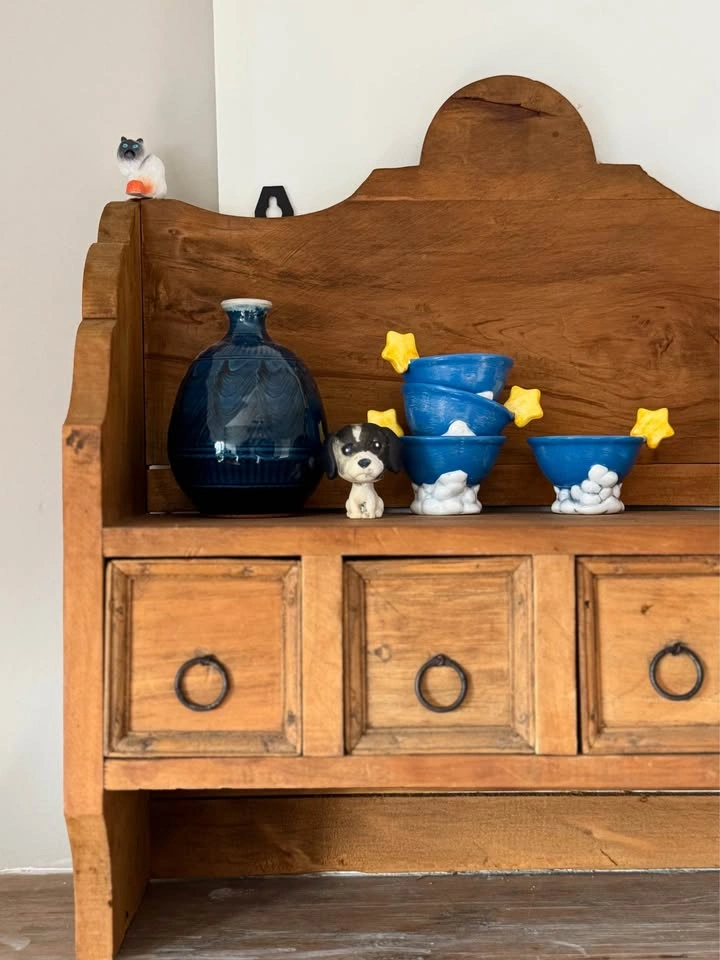 Vintage Wood Apothecary Spice Rack / Trinket Curio Shelf - photo 3