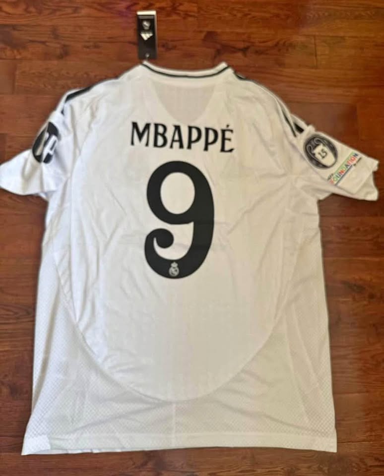 Mbappe #9 - Real Madrid 2025 Home Jersey - Champions League