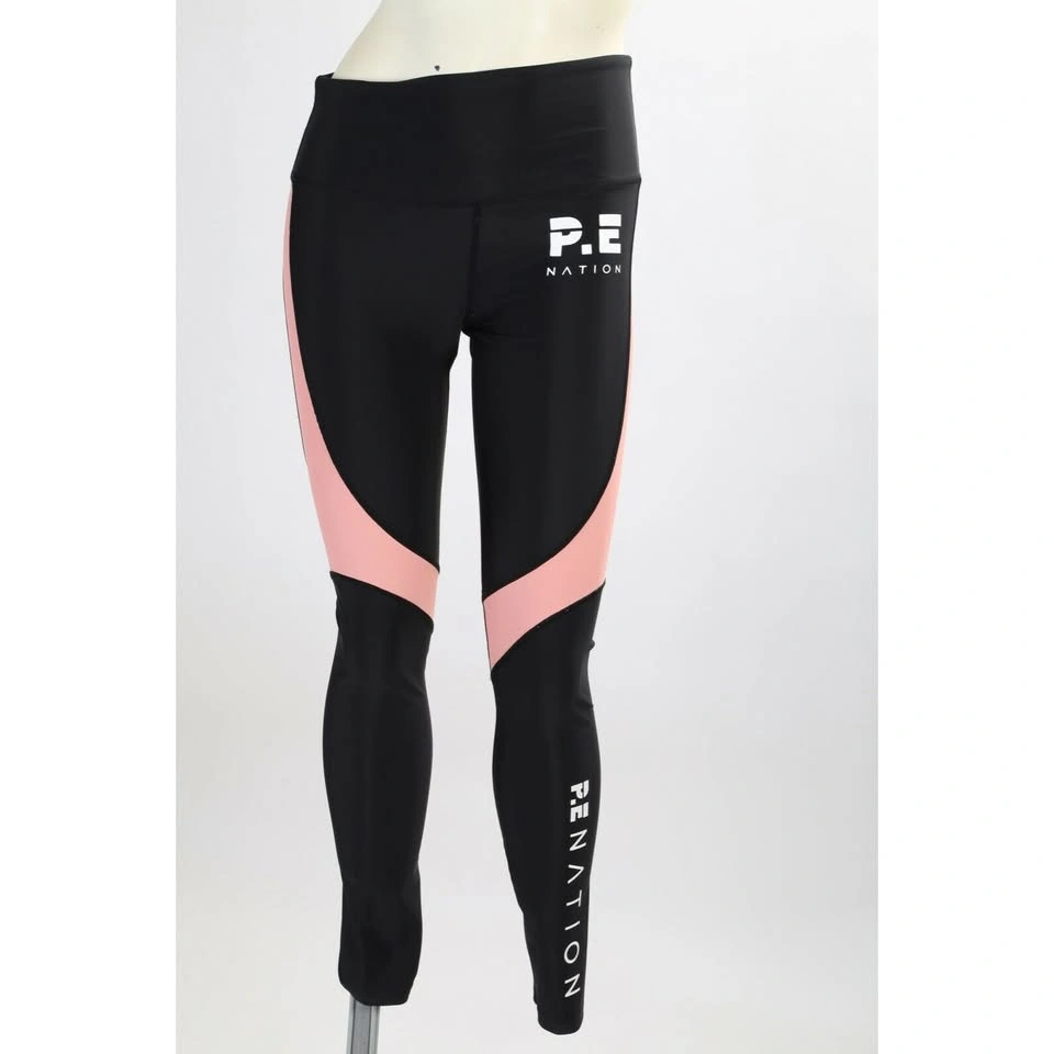 P.E NATION The Chasse Logo Black Salmon Color Leggings Yoga Pant - photo 4