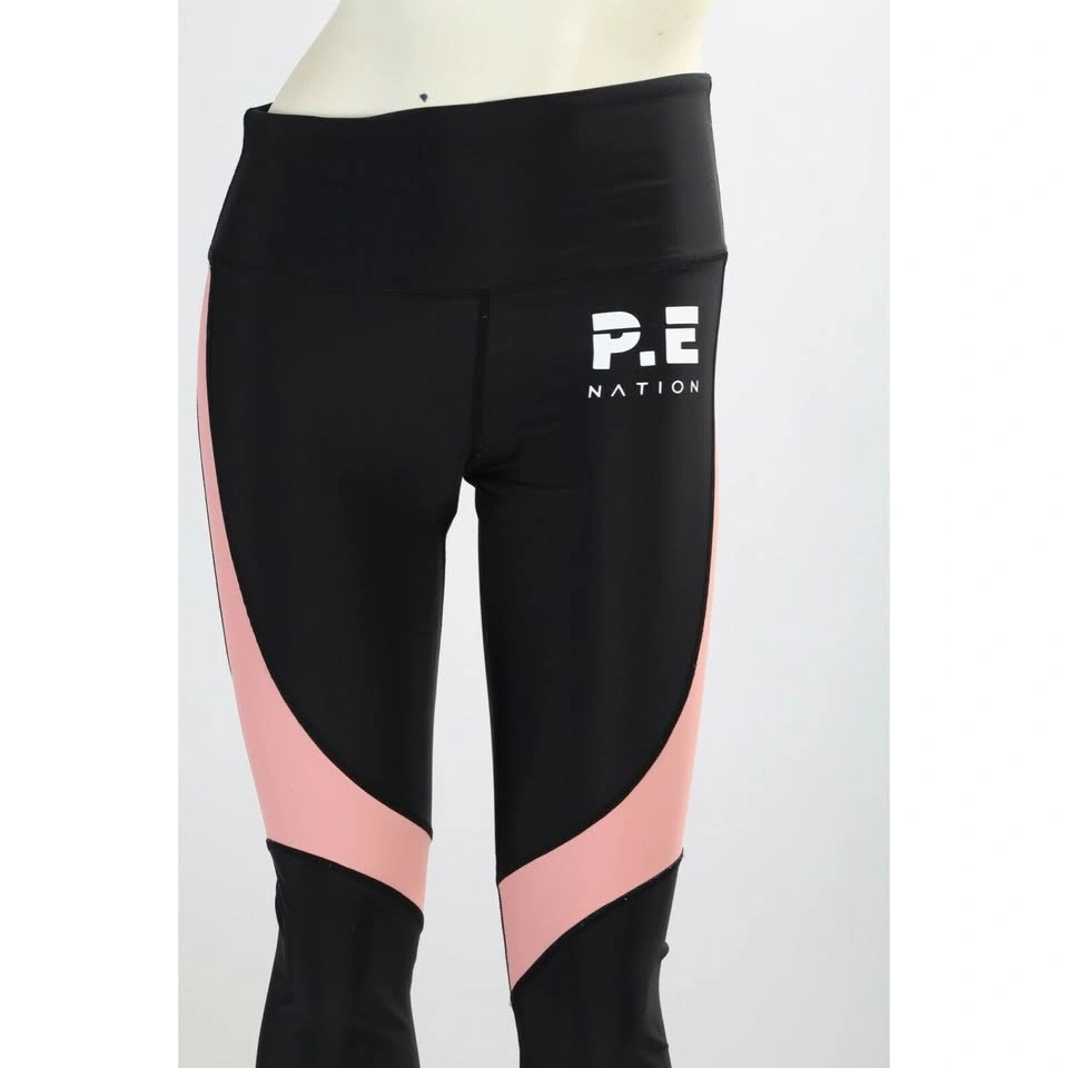 P.E NATION The Chasse Logo Black Salmon Color Leggings Yoga Pant - photo 5