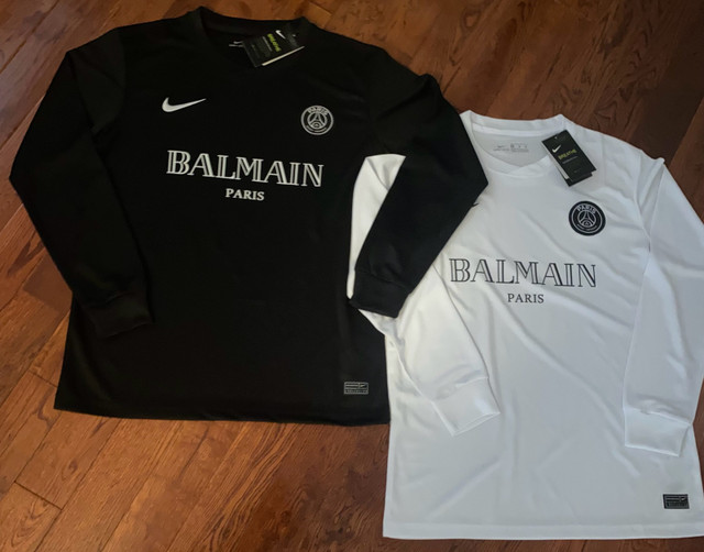 PSG X BALMAIN Long Sleeves Jersey/ Shirt ( Black/White)
