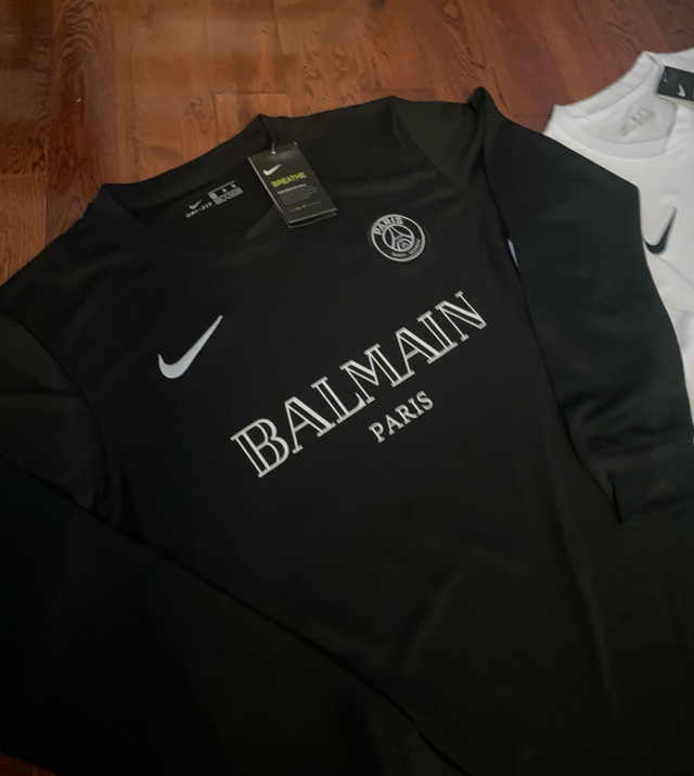 PSG X BALMAIN Long Sleeves Jersey/ Shirt ( Black/White) - photo 2