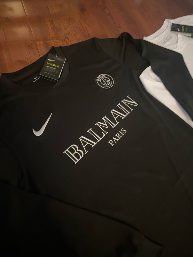PSG X BALMAIN Long Sleeves Jersey/ Shirt ( Black/White) - photo 3