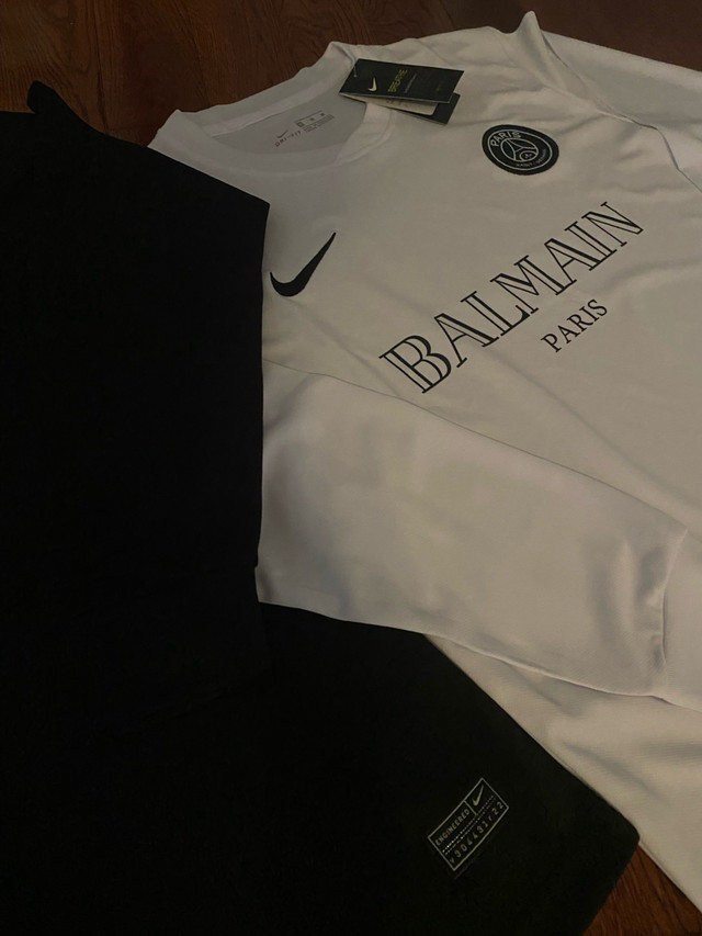 PSG X BALMAIN Long Sleeves Jersey/ Shirt ( Black/White) - photo 4
