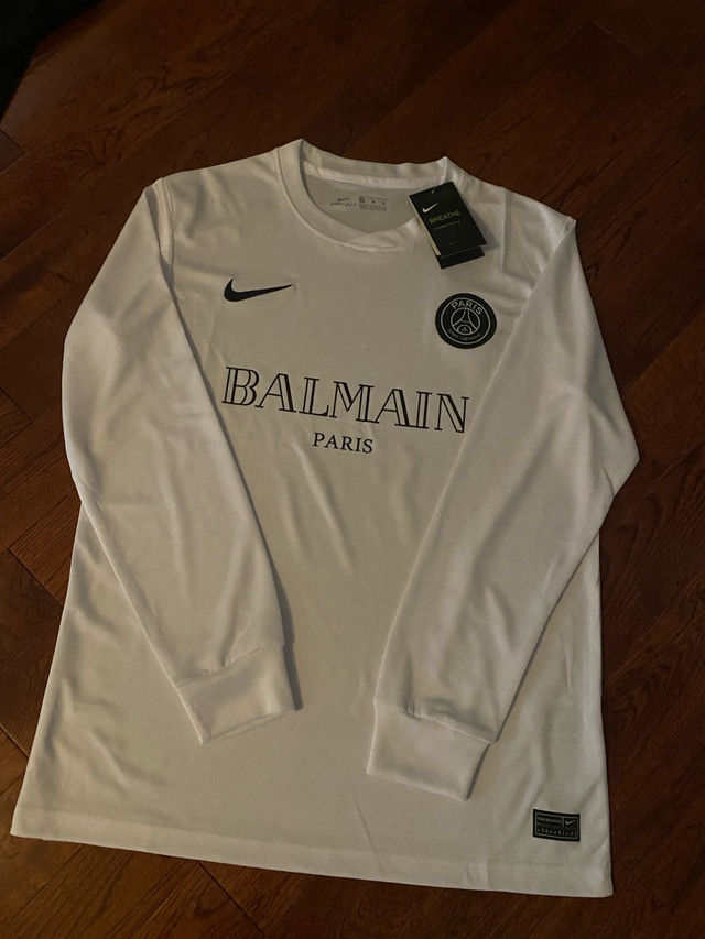 PSG X BALMAIN Long Sleeves Jersey/ Shirt ( Black/White) - photo 5