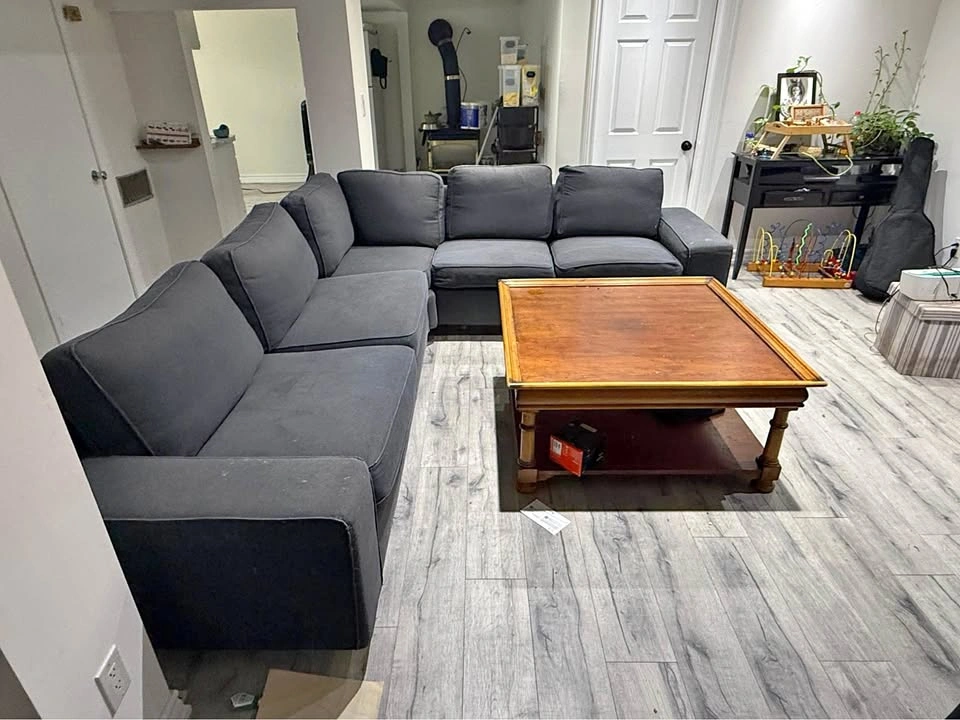 IKEA Dark Grey L-Shaped Sectional Sofa