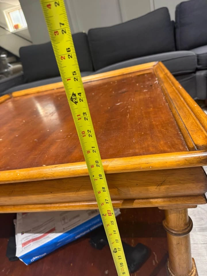 Large Square Wood Coffee Table - photo 4