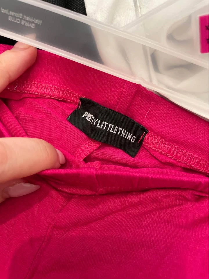 PrettyLittleThing Bright Pink High-Rise Bike Shorts, size 4 - photo 2