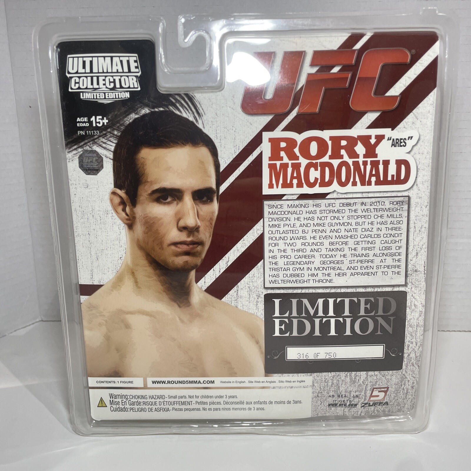 Round 5 Rory McDonald UFC Ultimate Collector Signed 316-750 - photo 5