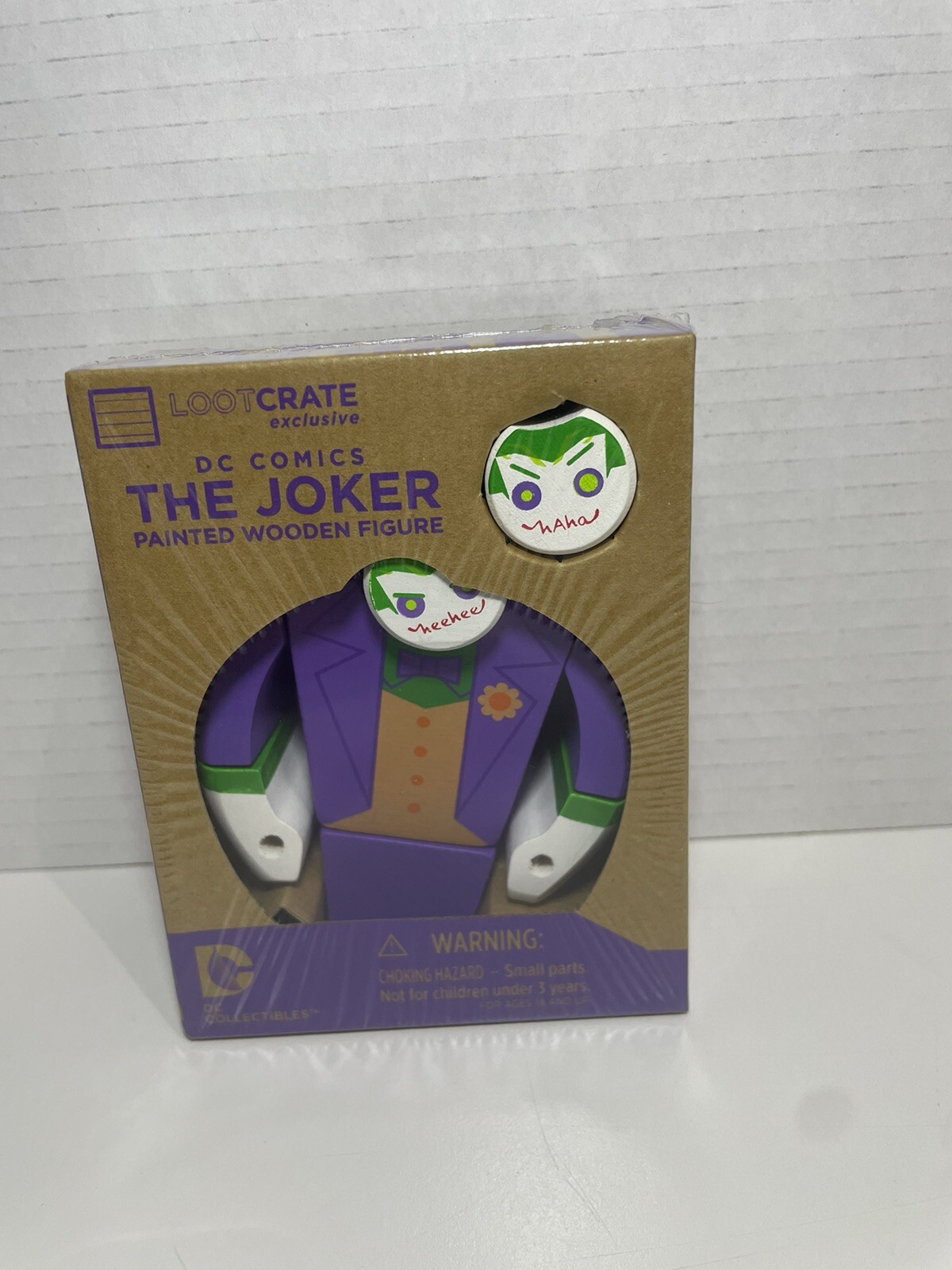 Loot Crate DC Comics The Joker Painted Wooden Figure - New