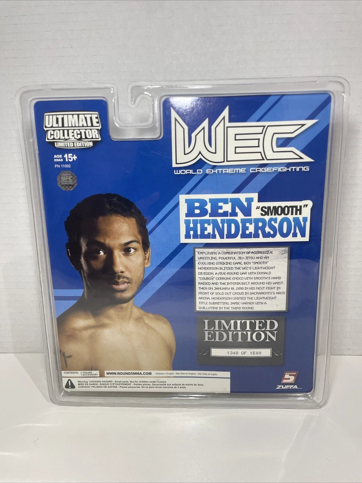UFC WEC Round 5 Ben Henderson Signed Collector Figure 1348/1500 - photo 5