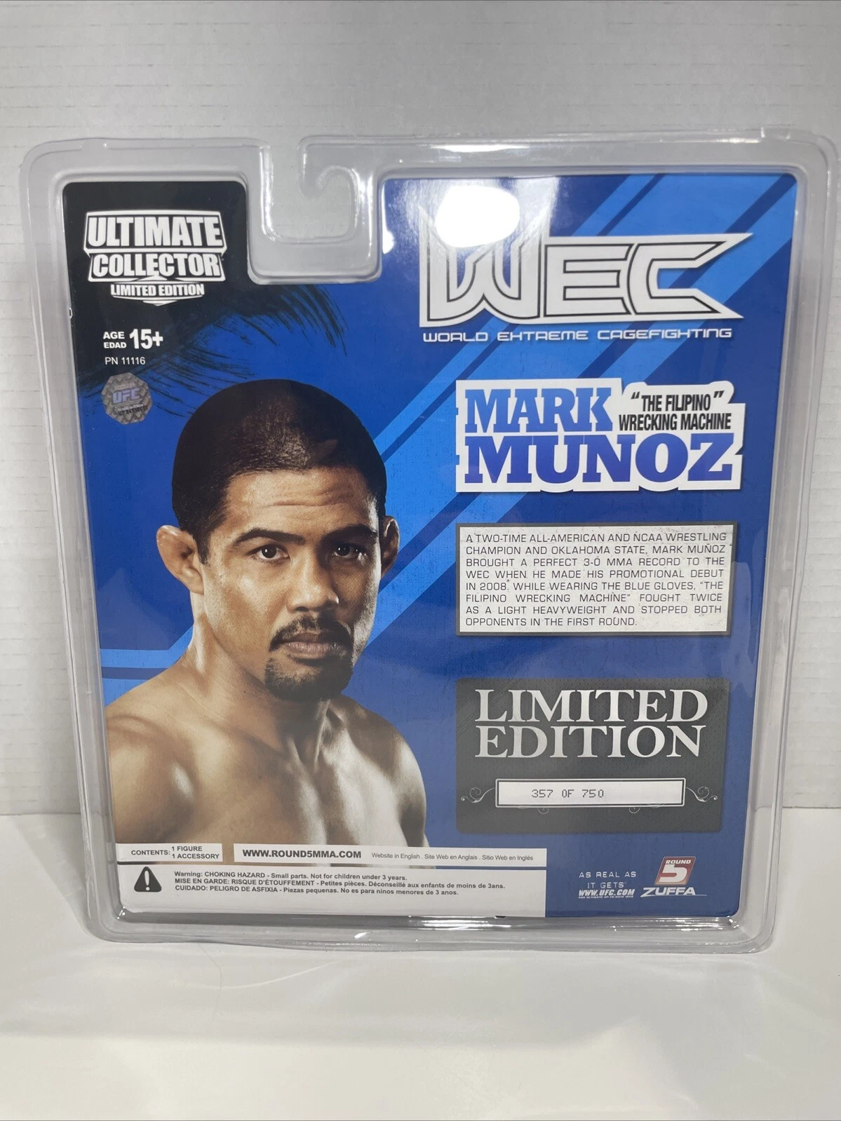 UFC WEC Round 5 Mark Munoz Limited Edition 357/750 Signed - photo 5