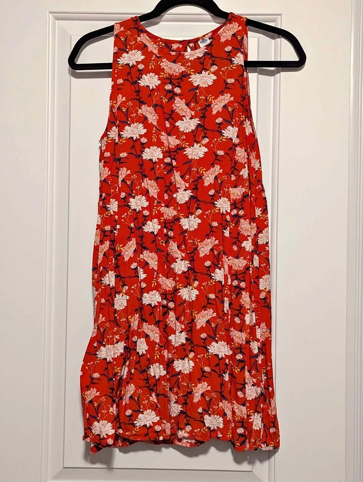 Old Navy Women’s Red Floral Sleeveless Sundress – Size Small Pet