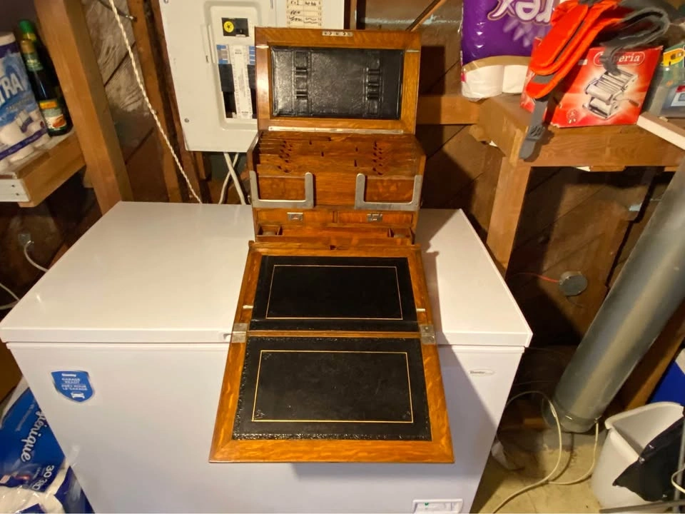 Antique Oak Filing Box - photo 3