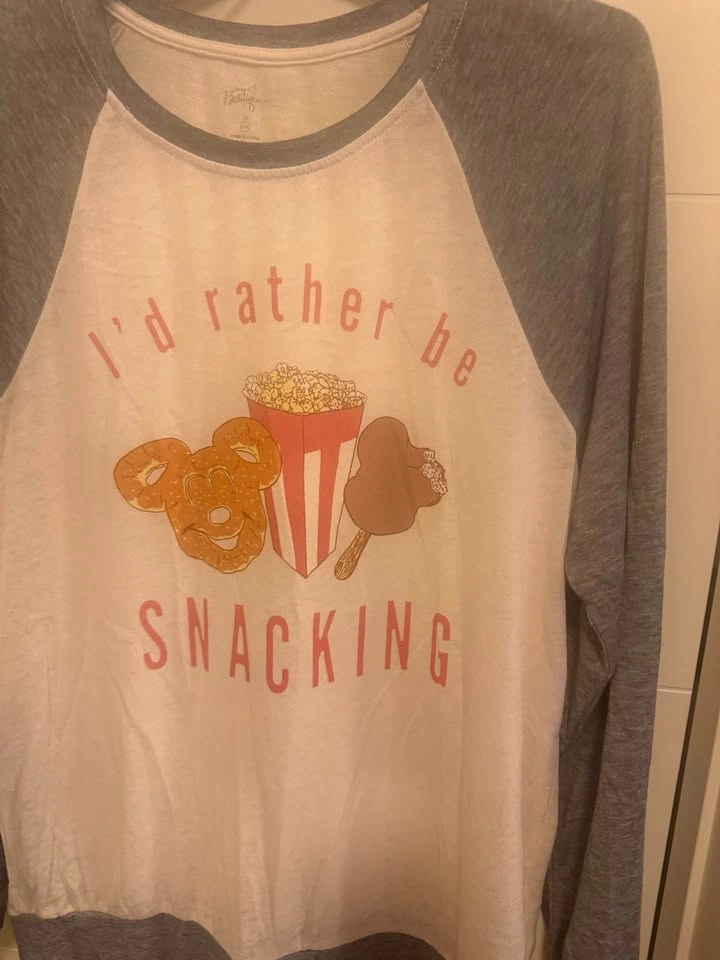 Disney Parks "I'd Rather be Snacking" Long Sleeve Shirt 2X - photo 3