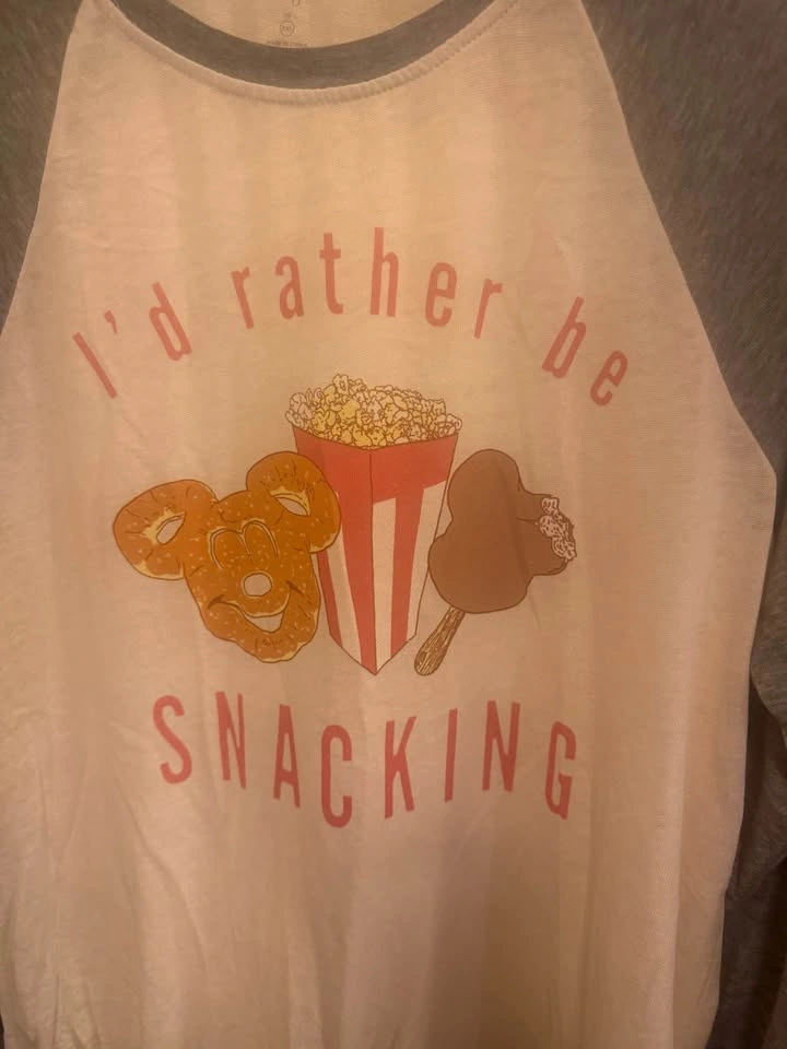 Disney Parks "I'd Rather be Snacking" Long Sleeve Shirt 2X - photo 4