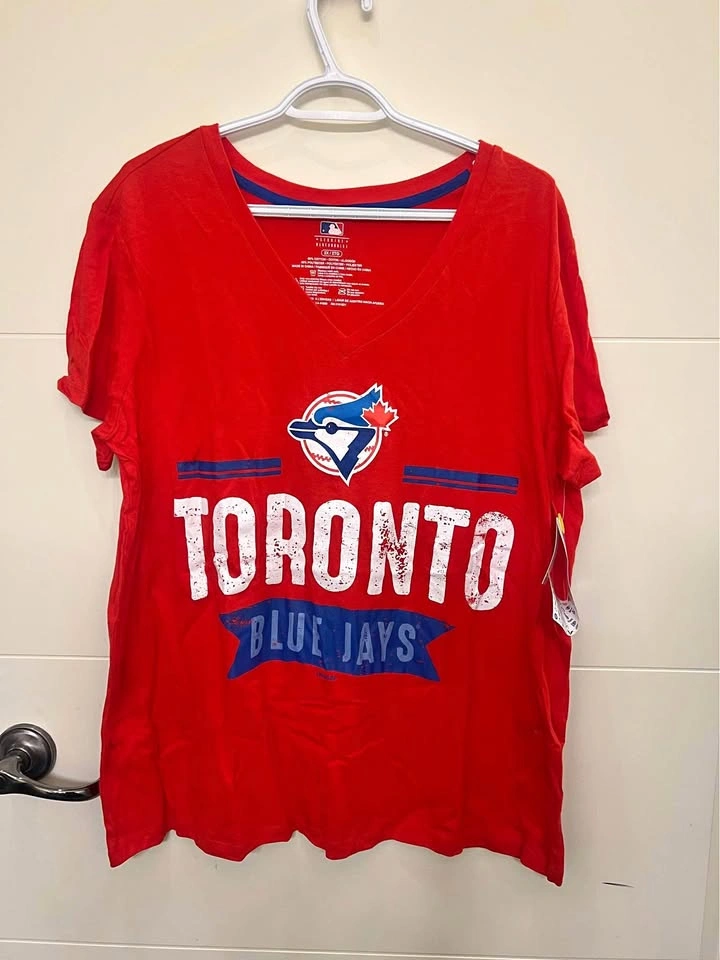 Women's Toronto Blue Jays Red T-Shirt 1XL