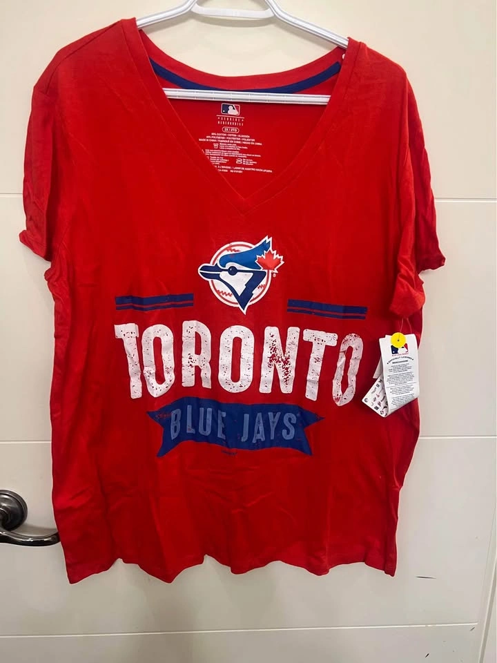 Women's Toronto Blue Jays Red T-Shirt 1XL - photo 2