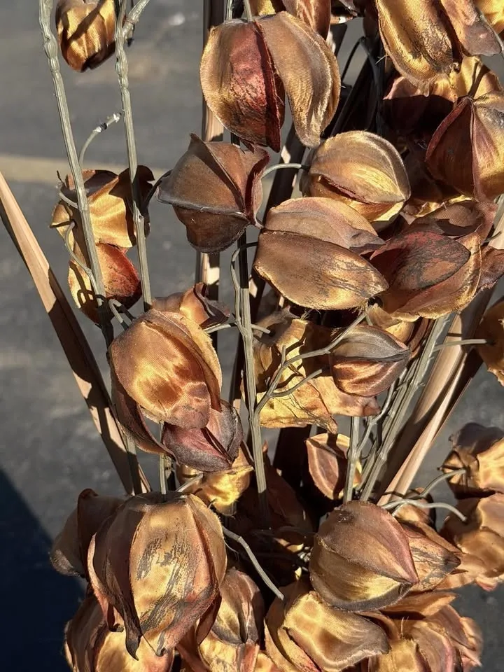 Tall Decorative Floor Vase w/ Artificial Floral Arrangement Brow - photo 4