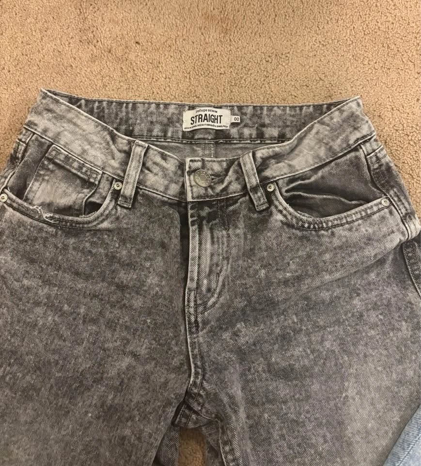 ZARA and Refuge Denim Straight Leg Jeans - photo 3