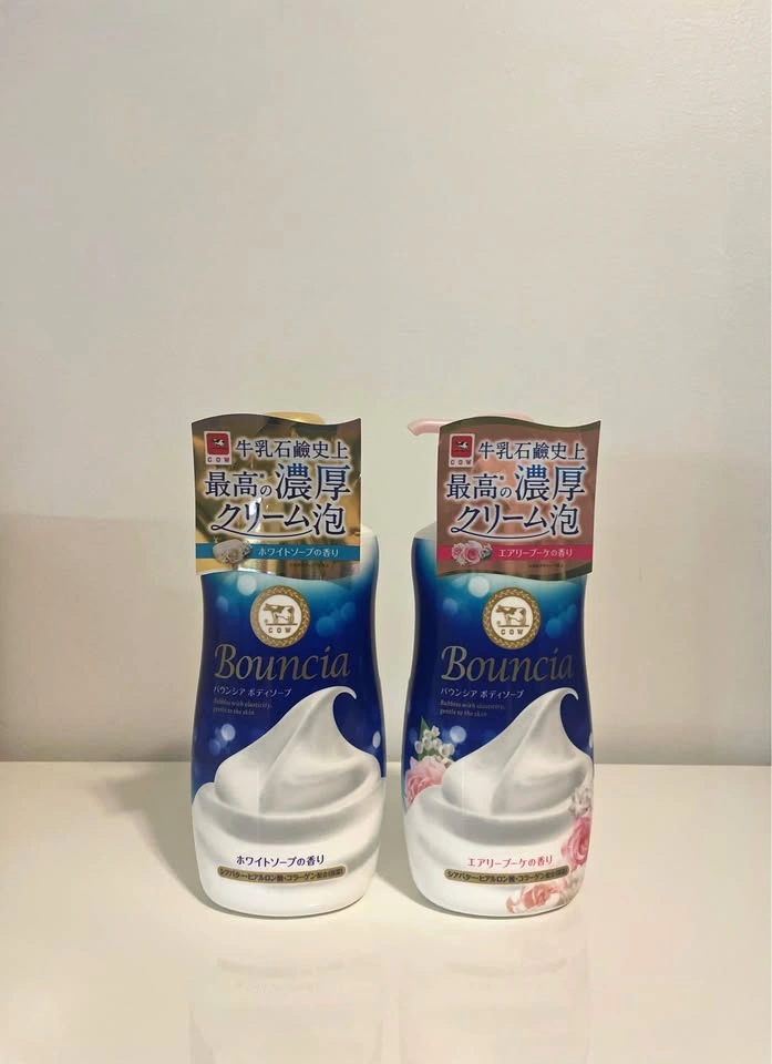 Japanese Bouncia Moisturizing Body Wash 480ml - Rich Foam (New)