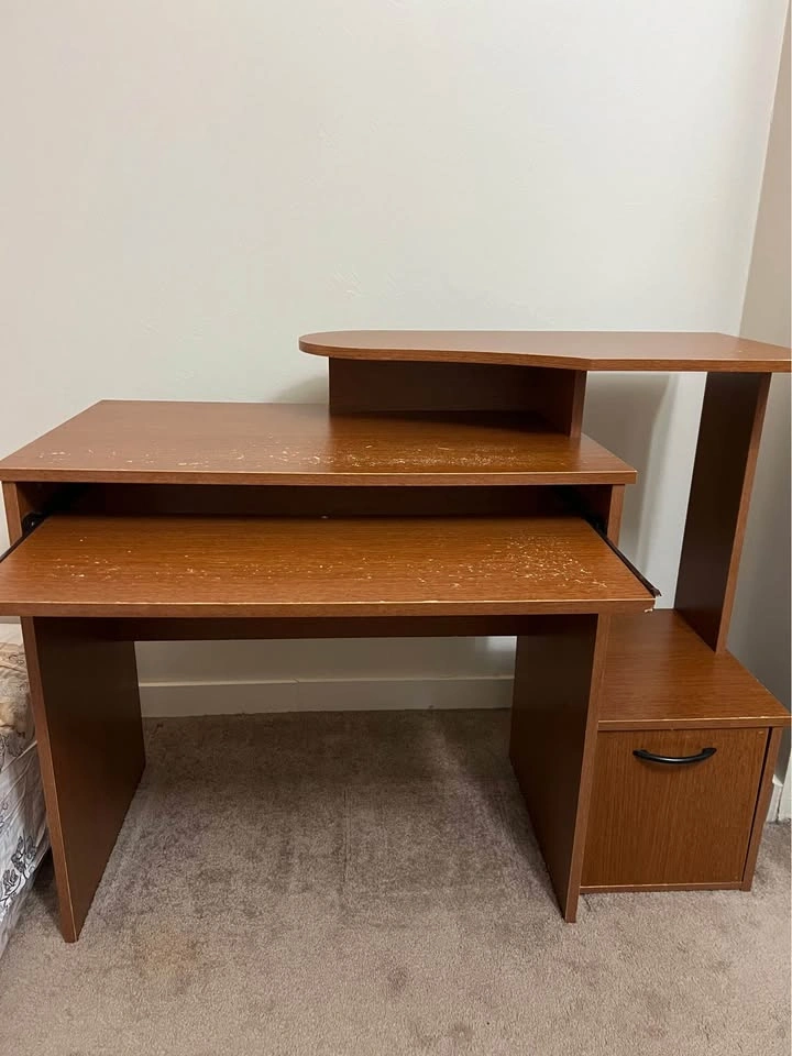 Computer Desk w Keyboard Tray & Storage - photo 2