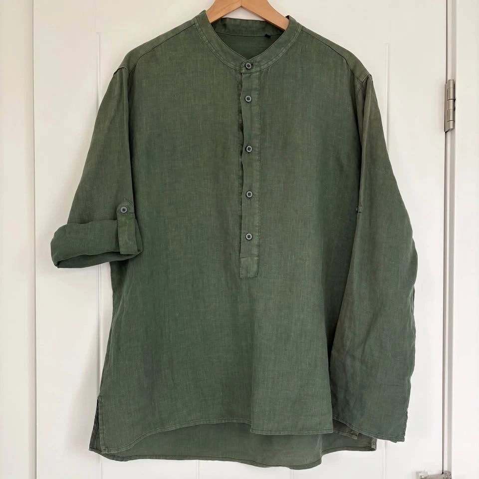 100% Linen XXL Tunic Top Green - photo 2