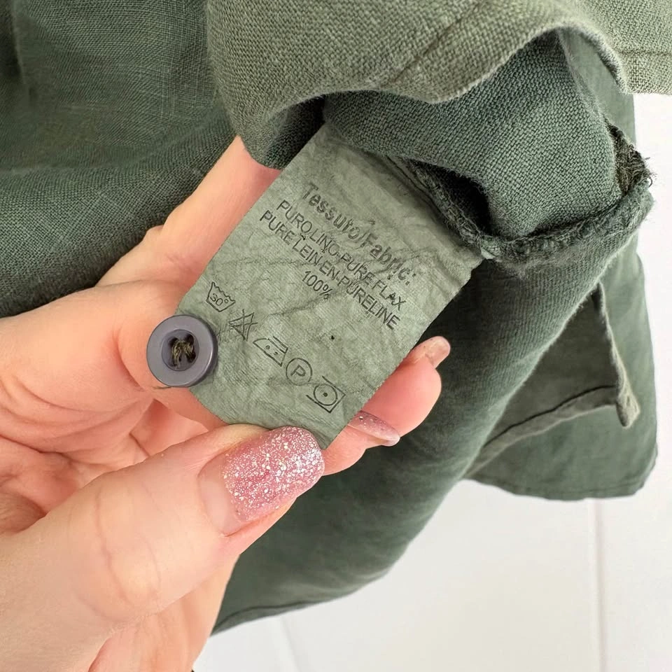 100% Linen XXL Tunic Top Green - photo 4