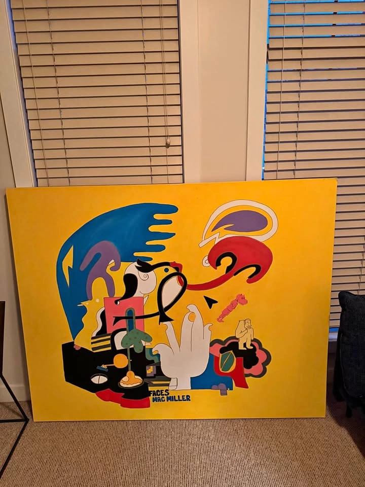 Mac Miller Faces Acrylic Painting