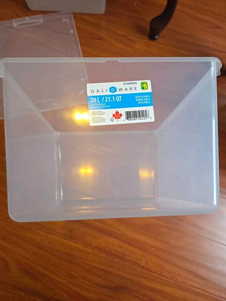 Plastic Storage Bins (Large $2 / Small $1) - photo 3