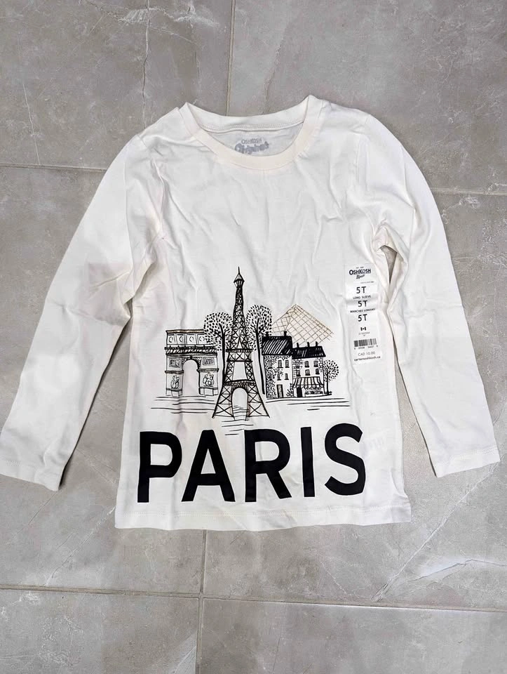 NWT OshKosh B’gosh Paris Long Sleeve Shirt • Size 5T