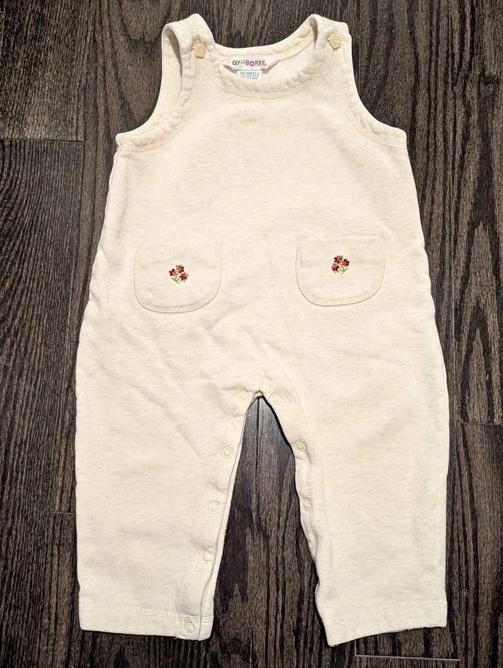 Gymboree Baby Overalls Embroidered Flowers Size 12-18M