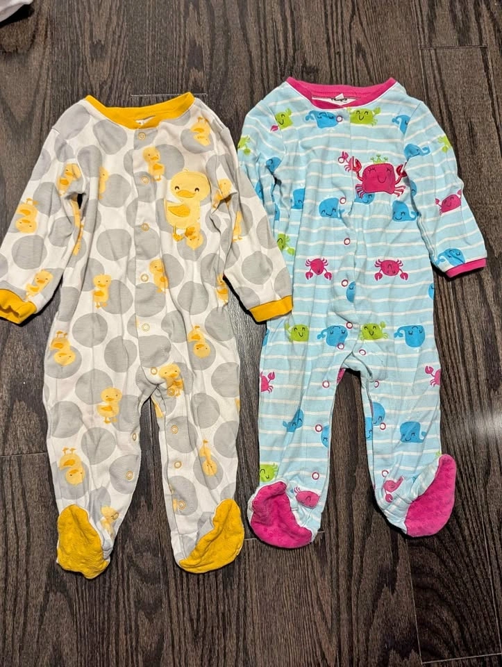 Pekkle Footed Pajamas • 2-Pack • Size 12M • Cotton