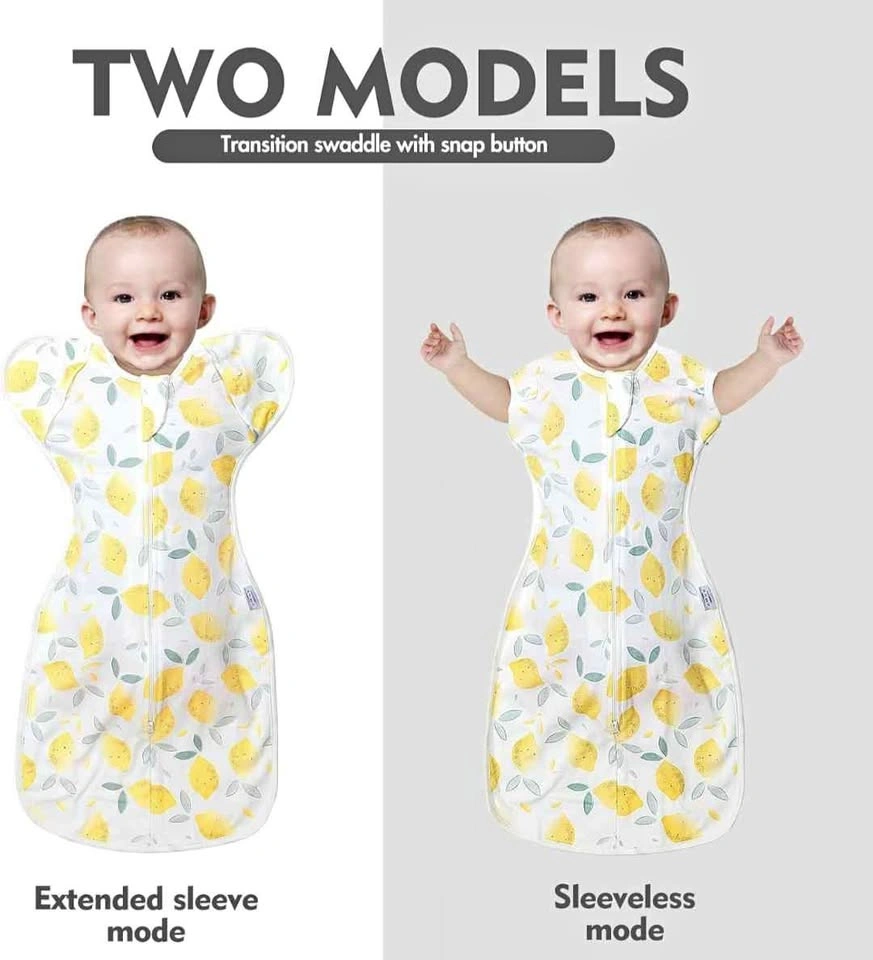Baby Lemon Print Transition Swaddle Sleep Sack • Size L (6M)
