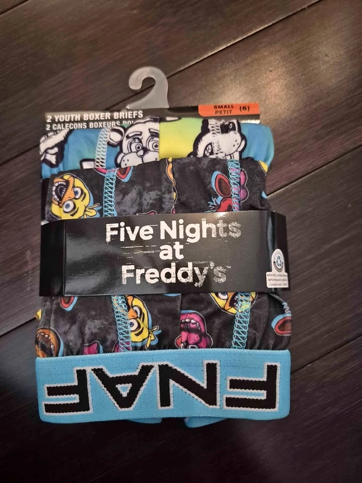 Boys Five Nights at Freddy's Boxers Size 6 & 10