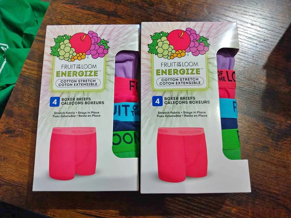 Fruit of the Loom Boys Cotton Boxers 4 Pack (Sizes 6-7 & 12-14)